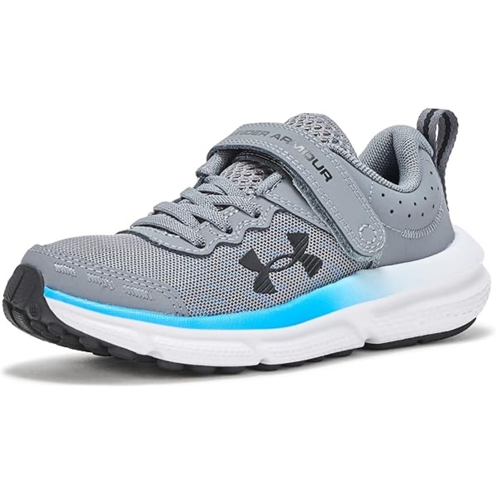 Under Armour Kids' Gray and Light Blue Sneakers